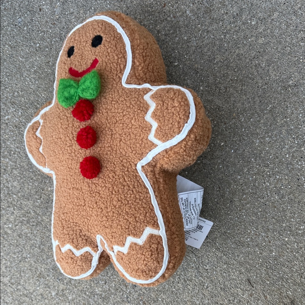 Gingerbread Man Decorative Pillow - NWT - Picture 5 of 14